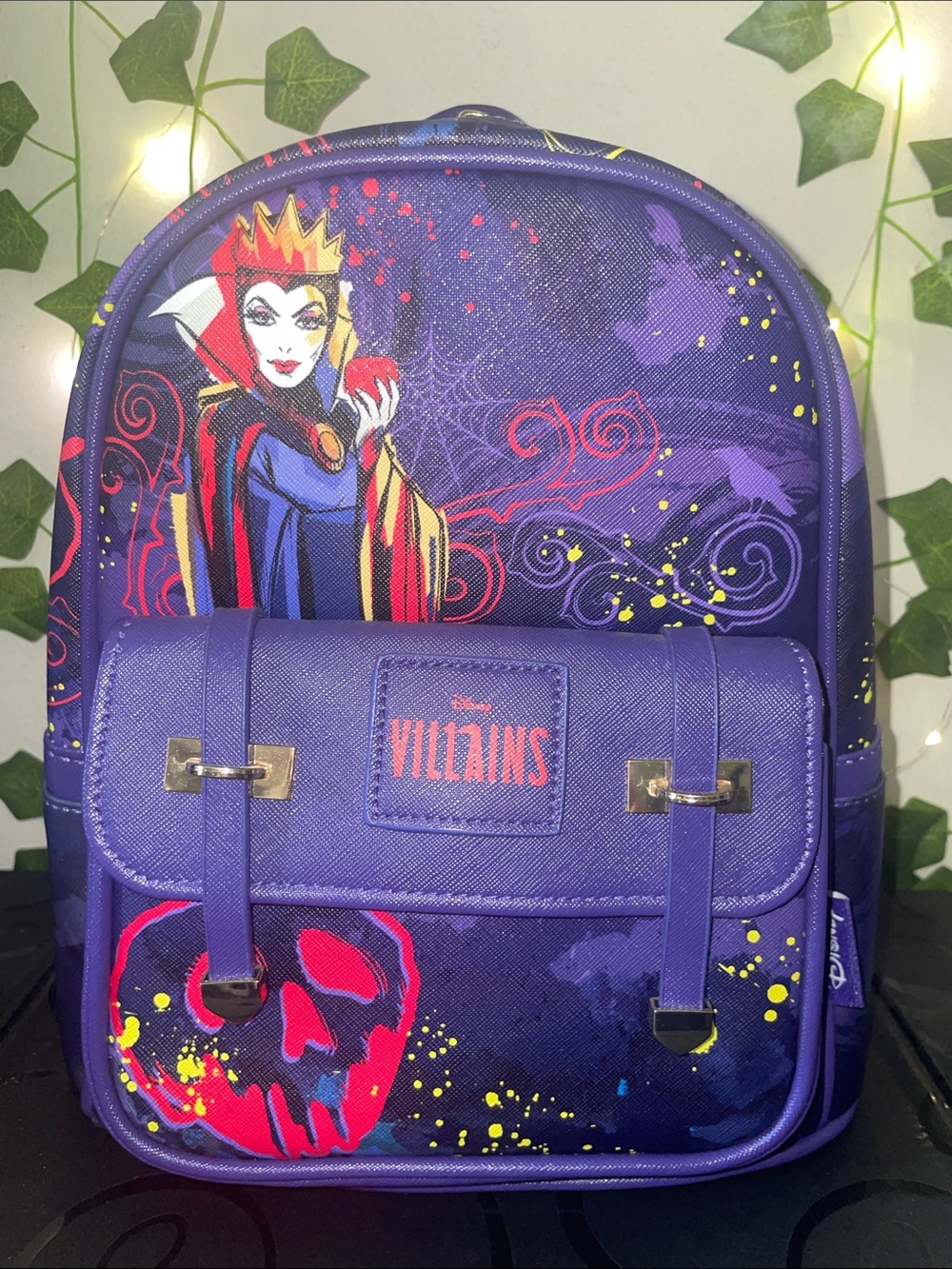 Disney Villains Purple Evil Queen Mini Backpack with Red Accents